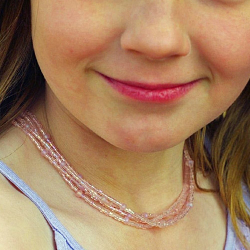 Girl's Dainty Beaded Necklace, Girls Accessories, Girls Jewelry, Multi-S…